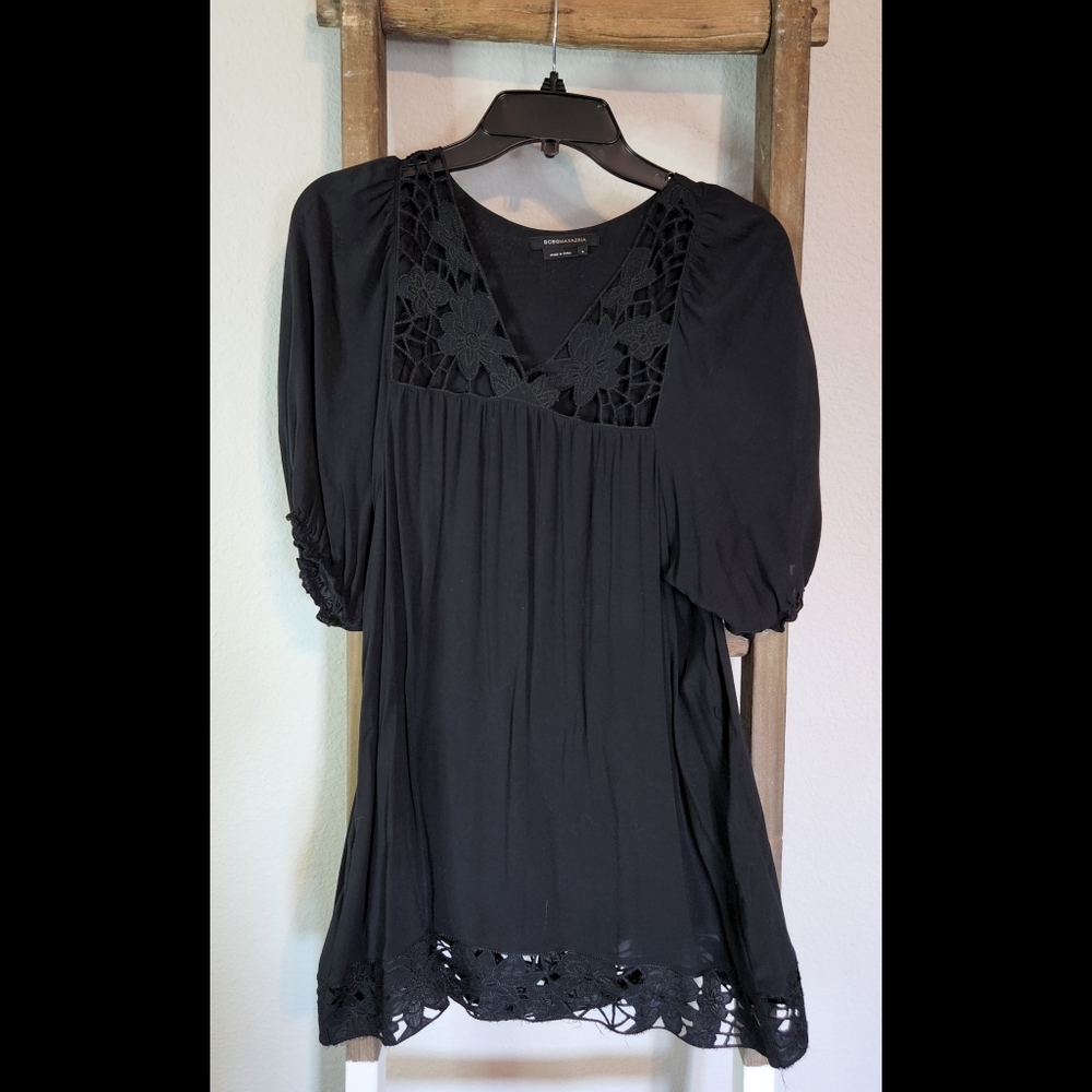 BCBG black blouse, size S